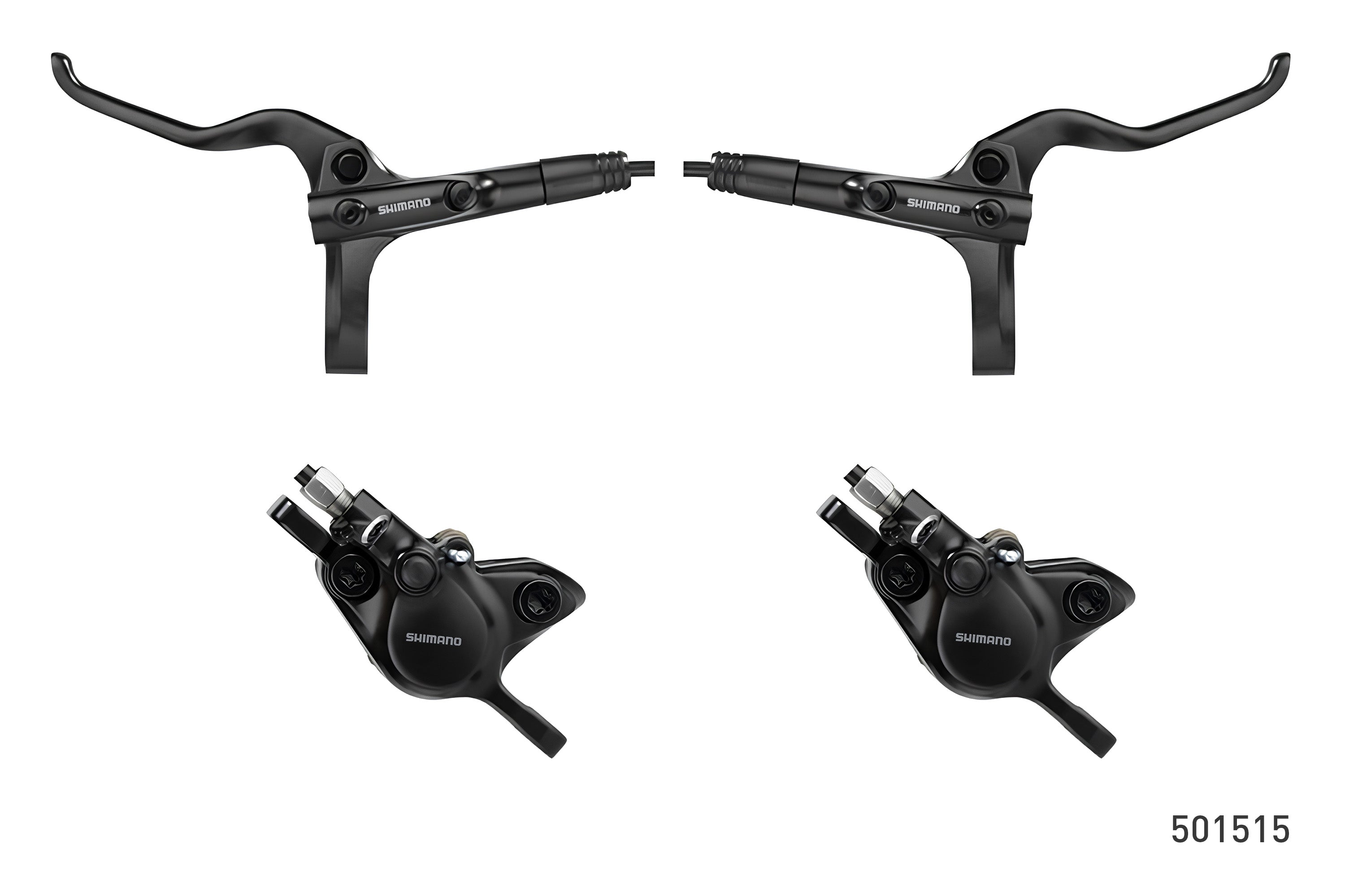 JUEGO DE FRENO MTB DISCO HIDRAULICO BL-MT201/BR-MT200 2 PISTONES SHIMANO - FRENOS - GO RIGO GO!