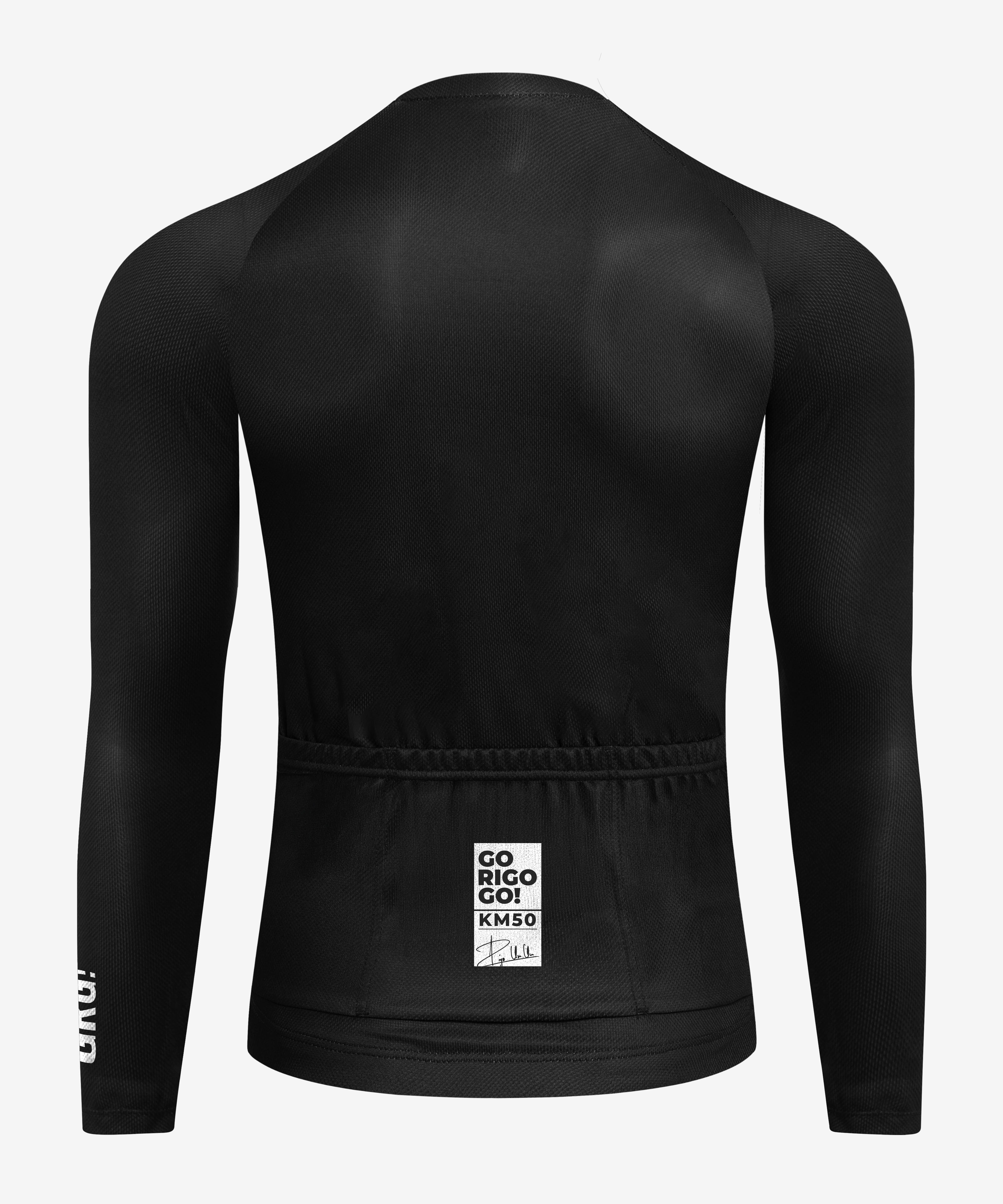 Jersey de Ciclismo Manga Larga KM50 Clásico Negro
