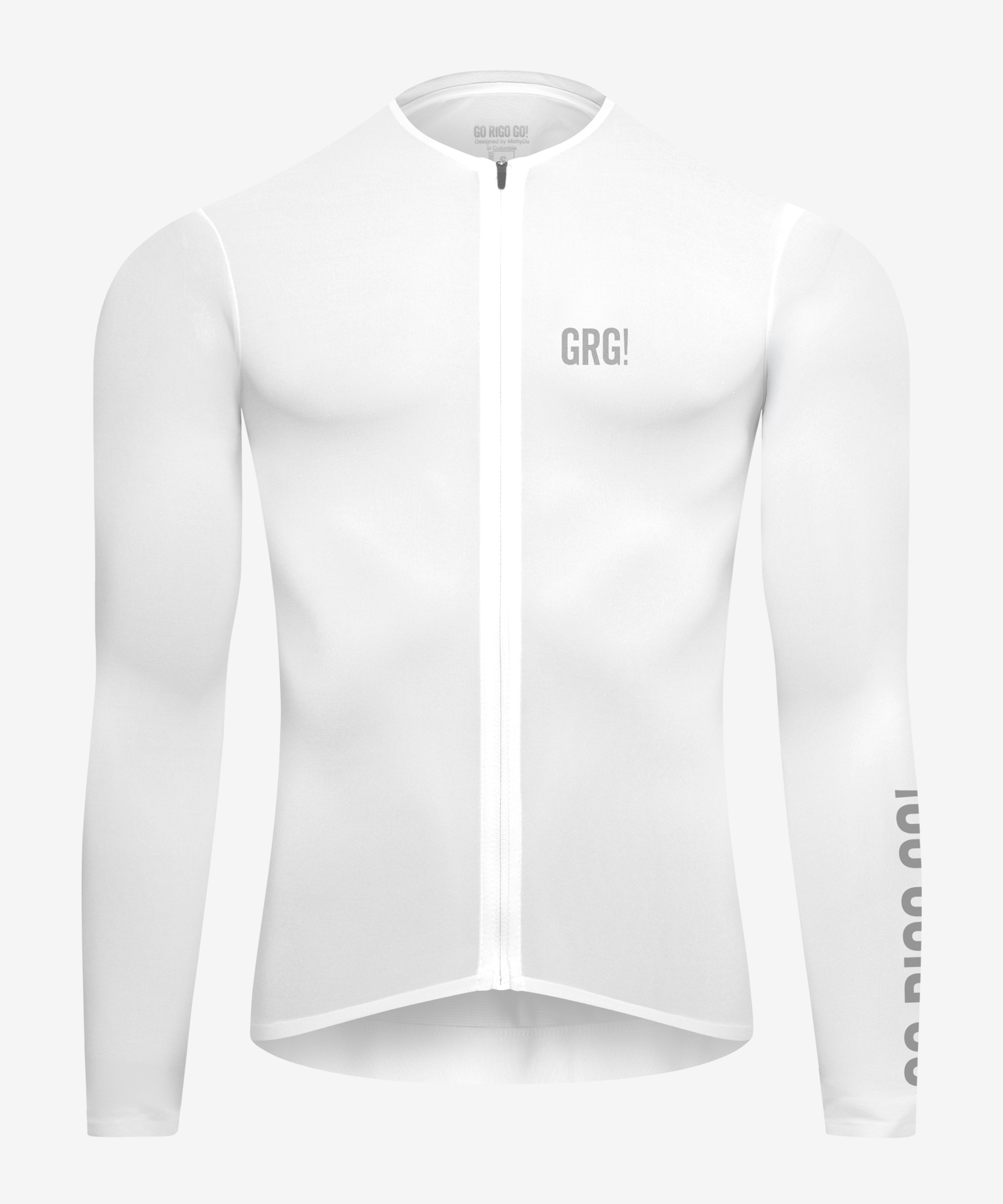 Jersey de Ciclismo Manga Larga KM100 Clásico Blanco (7823565881430)