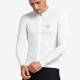 Jersey de Ciclismo Manga Larga KM100 Clásico Blanco (7823565881430)