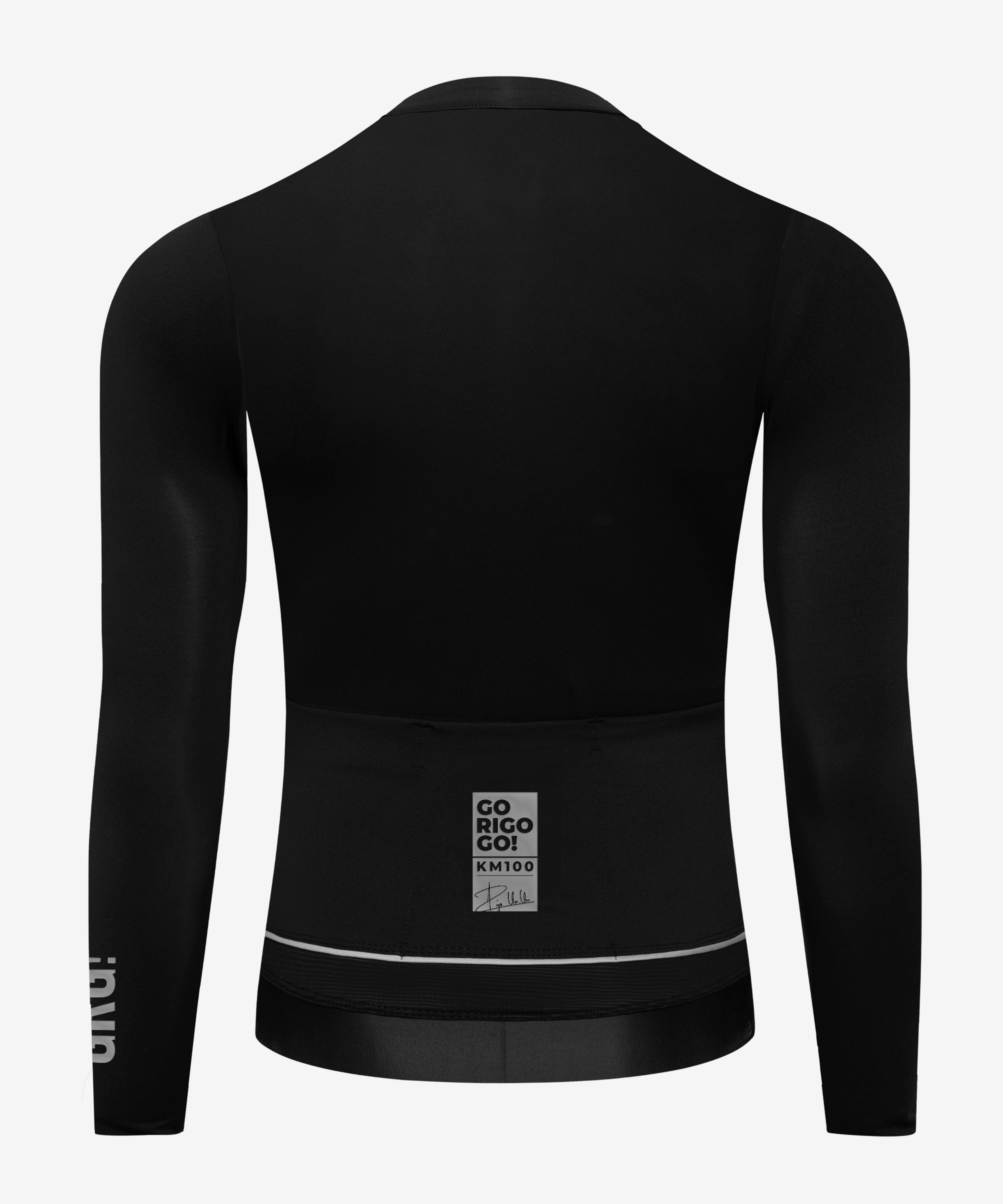 Jersey de Ciclismo Manga Larga KM100 Clásico Negro