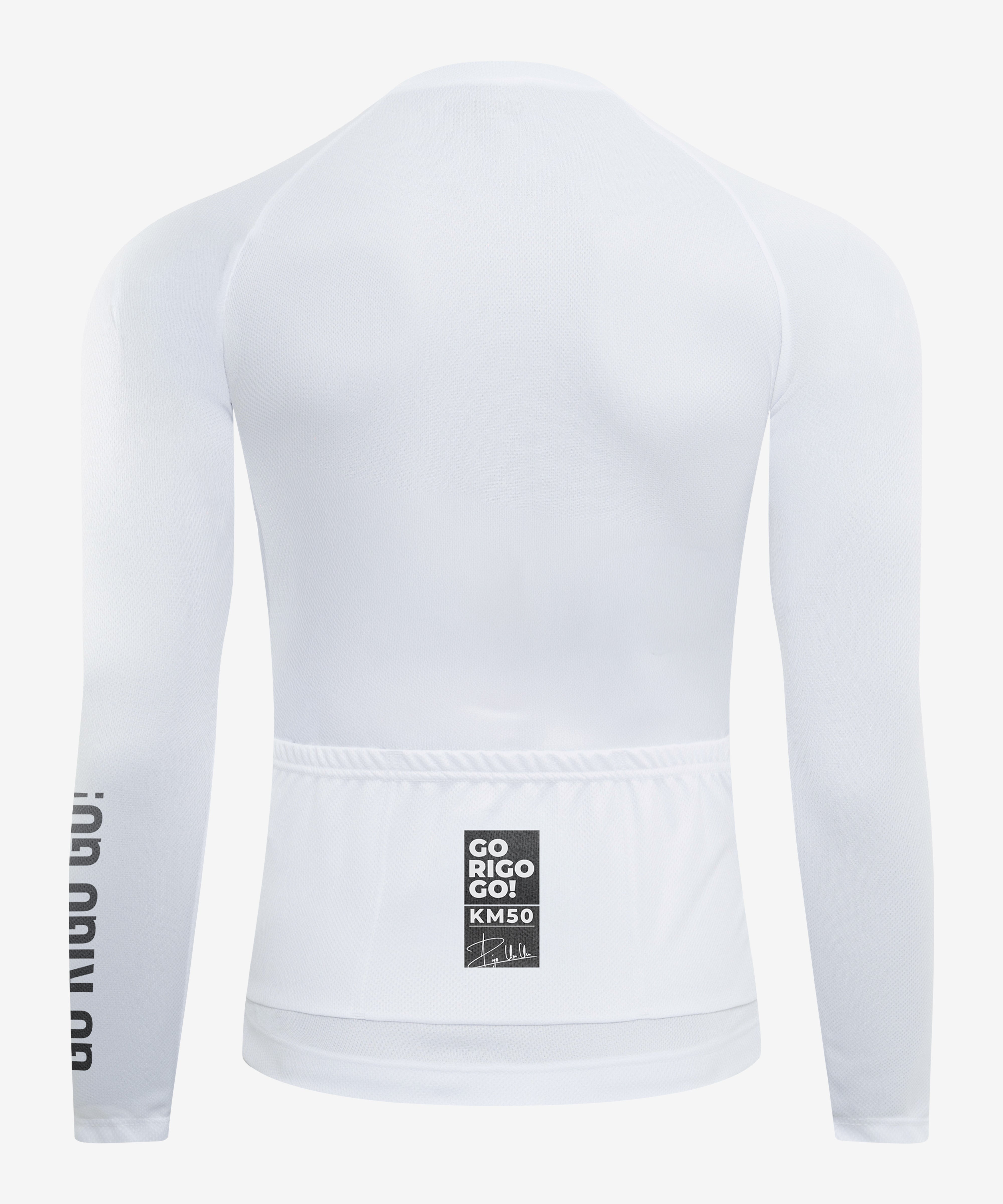 Jersey de Ciclismo Manga Larga KM50 Clásico Blanco GRG!