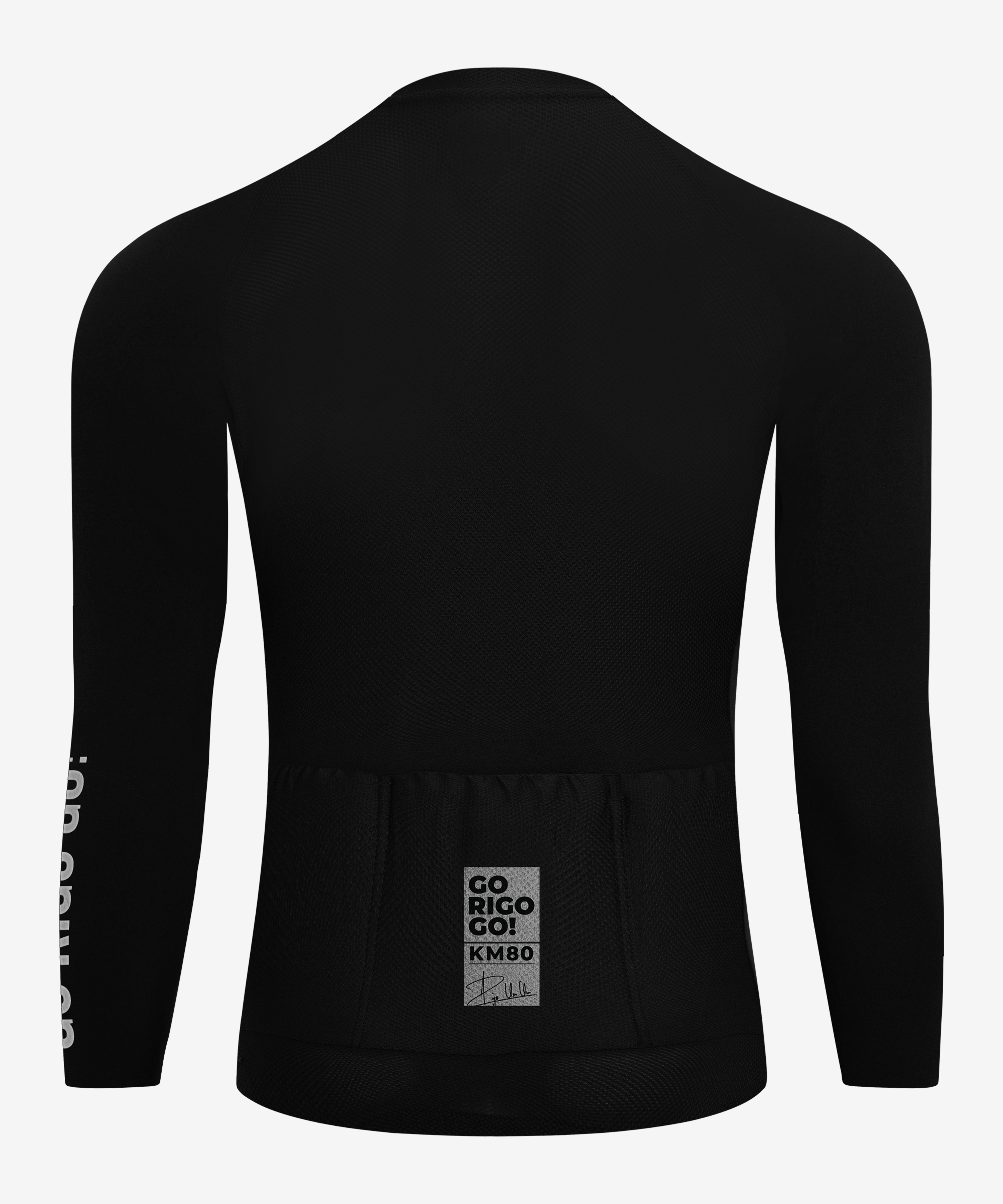 Jersey de Ciclismo Manga Larga KM80 Clásico Negro
