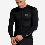 Jersey de Ciclismo Manga Larga KM80 Clásico Negro (7769369739350)