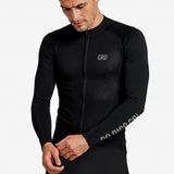 Jersey de Ciclismo Manga Larga KM80 Clásico Negro (7769369739350)
