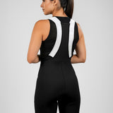 Pantaloneta de Ciclismo Sin Costuras KM200 Black Gofrada Black & White