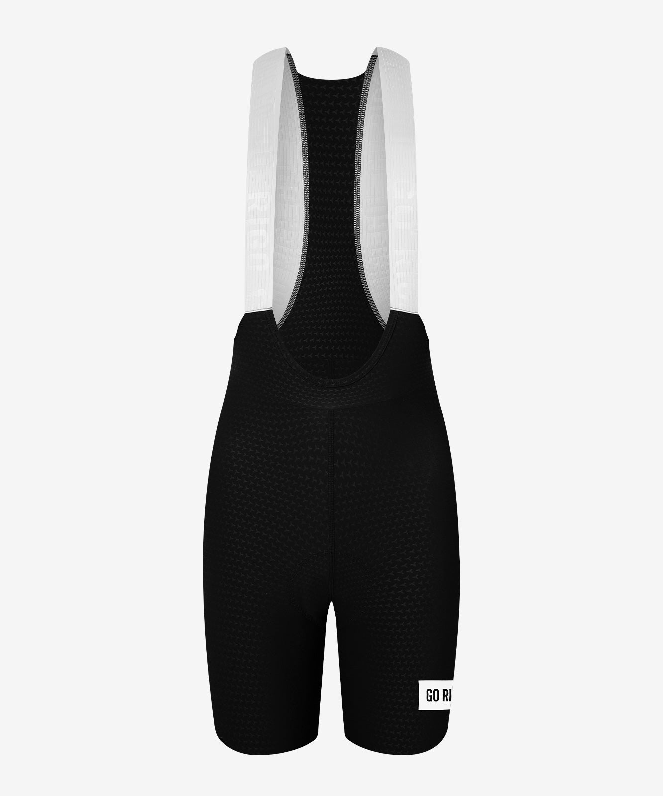 Pantaloneta de Ciclismo Sin Costuras KM200 Black Gofrada Black & White