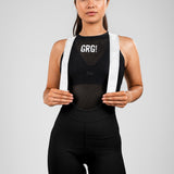 Pantaloneta de Ciclismo Sin Costuras KM200 Black Gofrada Black & White