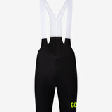 Pantaloneta de Ciclismo Sin Costuras KM200 Black Gofrada Neon