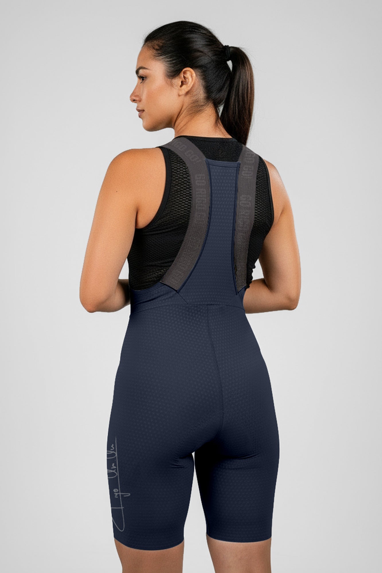 Pantaloneta de Ciclismo Sin Costuras KM200 Blue Infinity Gofrada Sign - PANTALONETA KM 200 - GO RIGO GO!