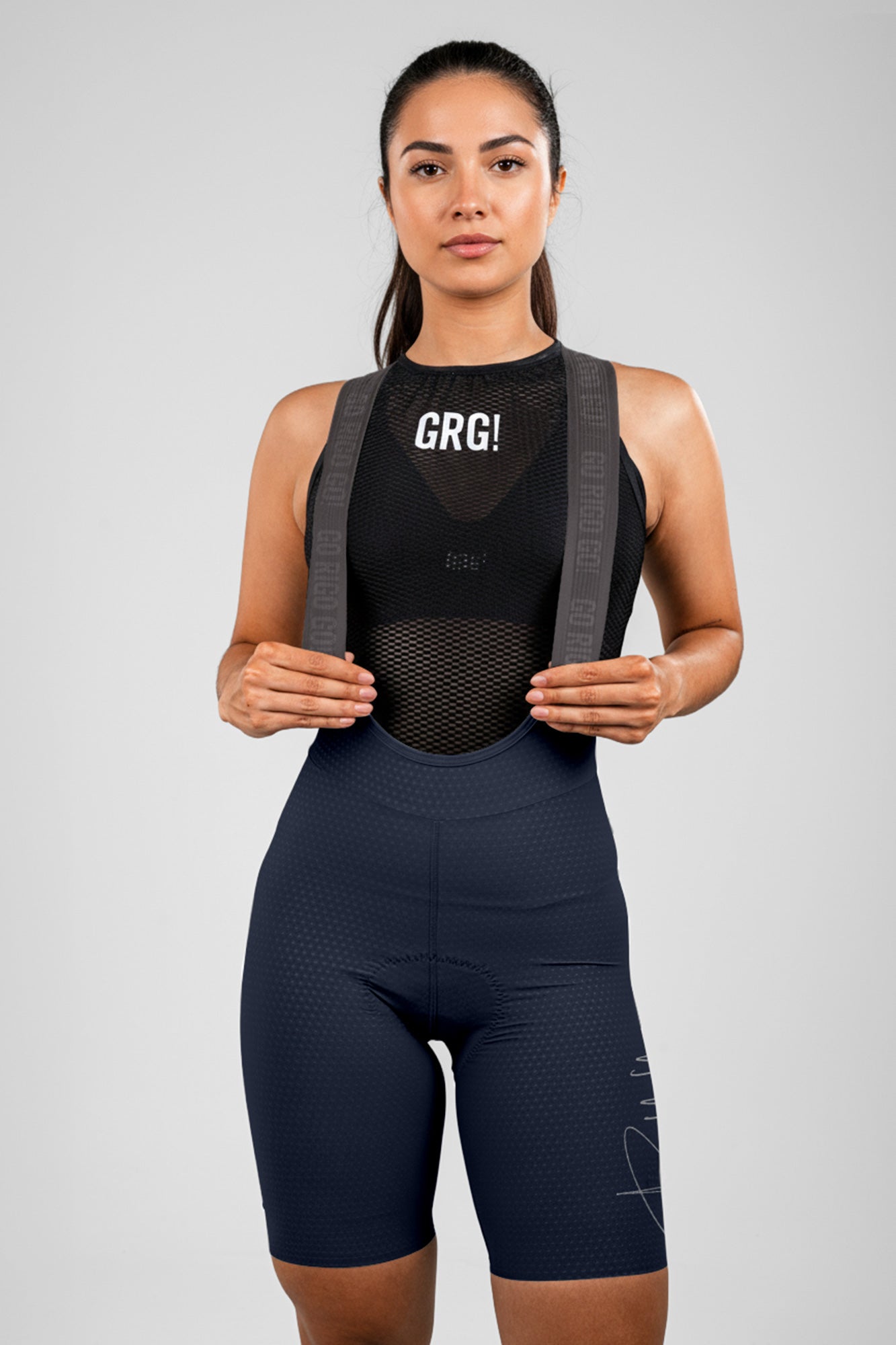 Pantaloneta de Ciclismo Sin Costuras KM200 Blue Infinity Gofrada Sign - PANTALONETA KM 200 - GO RIGO GO!