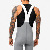 Pantaloneta de Ciclismo Sin Costuras KM200 Ceniza Gofrada