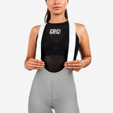 Pantaloneta de Ciclismo Sin Costuras KM200 Ceniza Gofrada