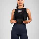 Pantaloneta de Ciclismo Sin Costuras KM200 Blue Infinity Gofrada