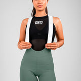 Pantaloneta de Ciclismo Sin Costuras KM200 Gofrada Salvia