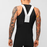 Pantaloneta de Ciclismo Sin Costuras KM200 Black Gofrada Black & White