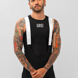 Pantaloneta de Ciclismo Sin Costuras KM200 Black Gofrada Black & White