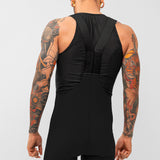 Pantaloneta de Ciclismo Sin Costuras KM200 Black Gofrada Negative