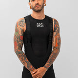 Pantaloneta de Ciclismo Sin Costuras KM200 Black Gofrada Negative