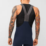 Pantaloneta de Ciclismo Sin Costuras KM200 Blue Infinity Gofrada Sign