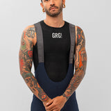 Pantaloneta de Ciclismo Sin Costuras KM200 Blue Infinity Gofrada Sign