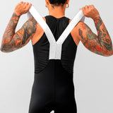 Pantaloneta de Ciclismo Sin Costuras KM200 Black Gofrada Neon