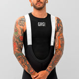 Pantaloneta de Ciclismo Sin Costuras KM200 Black Gofrada Neon