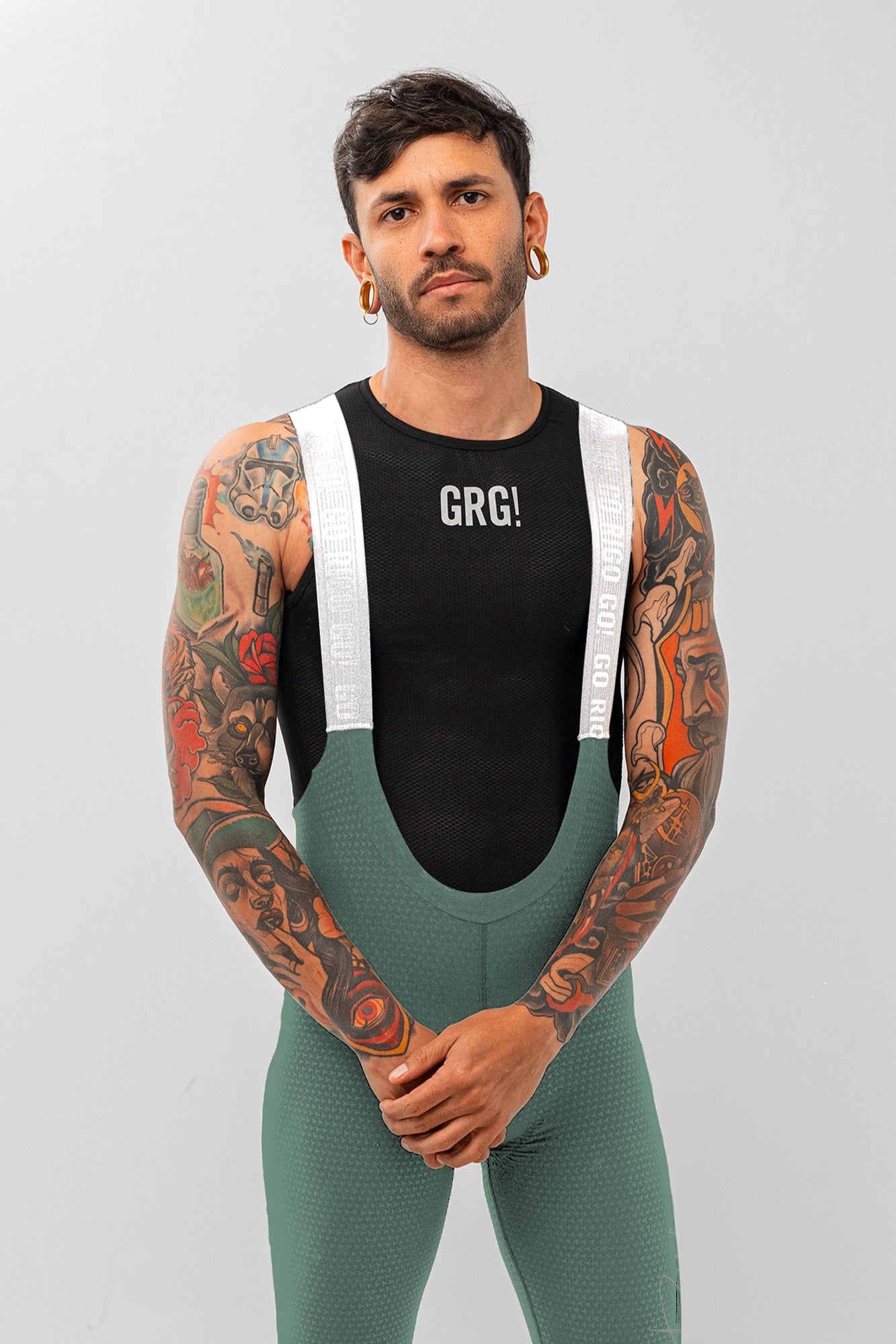 Pantaloneta de Ciclismo Sin Costuras KM200 Gofrada Salvia - PANTALONETA KM 200 - GO RIGO GO!