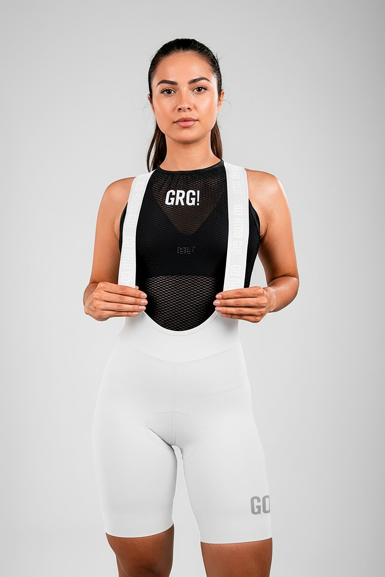 Pantaloneta de Ciclismo Sin Costuras KM200 White Gofrada - PANTALONETA KM 200 - GO RIGO GO!