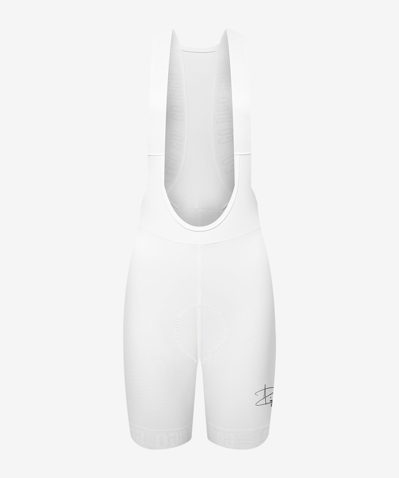Pantaloneta de Ciclismo Sin Costuras KM200 White Gofrada Reflect